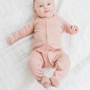 Colored Organics Blush Kids One Piece Peyton Zipper Sleeper 18-24 months